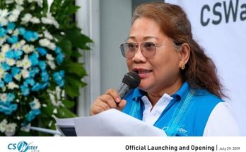Janiuay Water District GM Sharon Rose Brasileño during the launching of CSWater Iloilo.