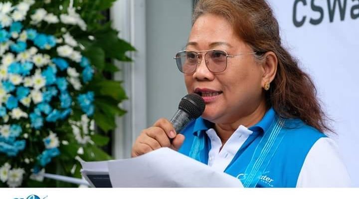 Janiuay Water District GM Sharon Rose Brasileño during the launching of CSWater Iloilo.
