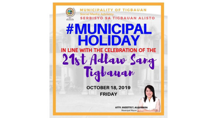 Adlaw sang Tigbauan founding anniversary.