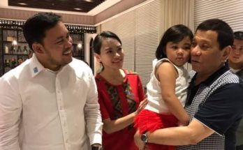 Mark Villar and family with President Duterte