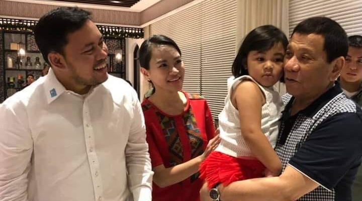 Mark Villar and family with President Duterte